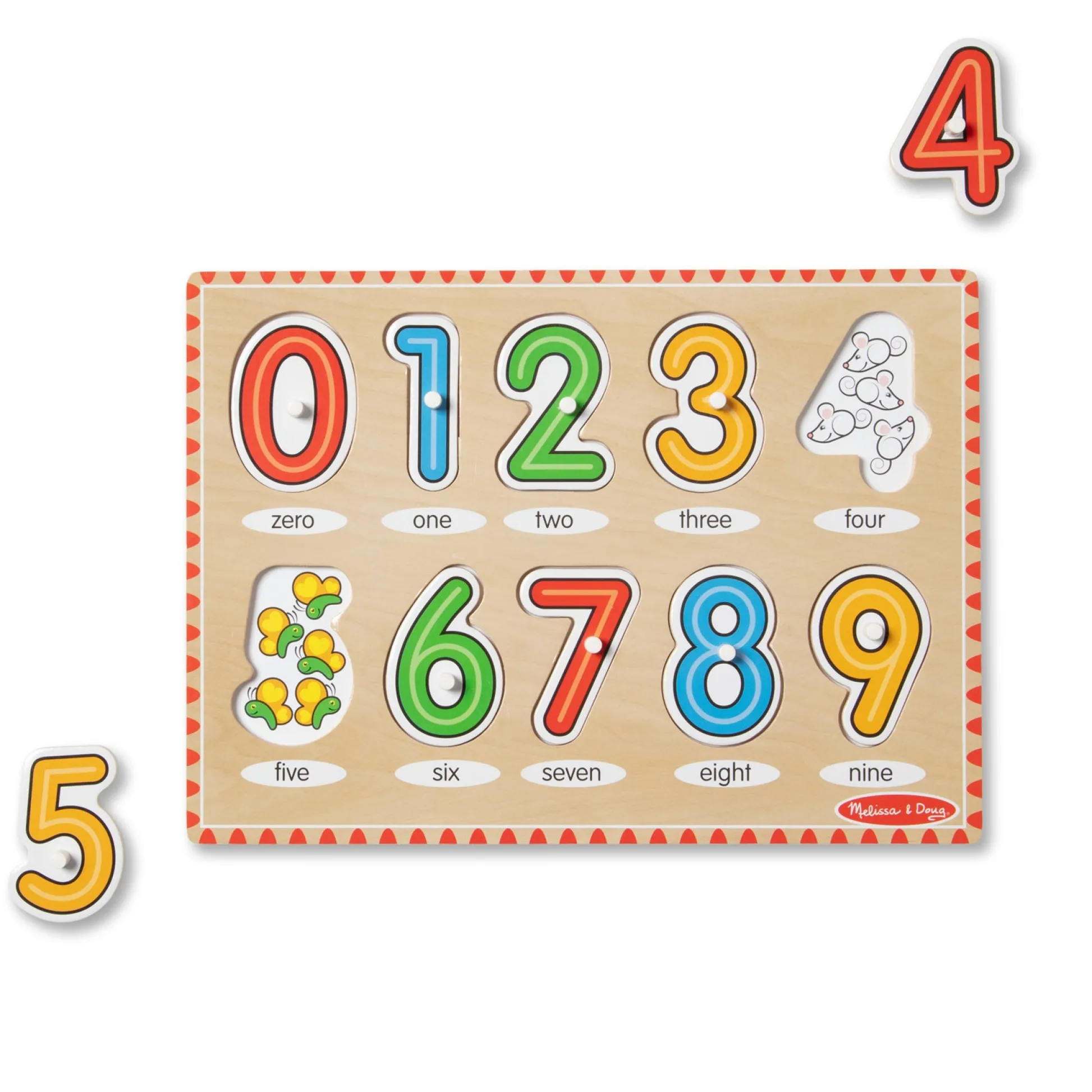 Educators Resource Melissa & Doug See-Inside Numbers Wooden Peg Puzzle - 10 pc* Preschool Education Toys & Activities|Puzzles