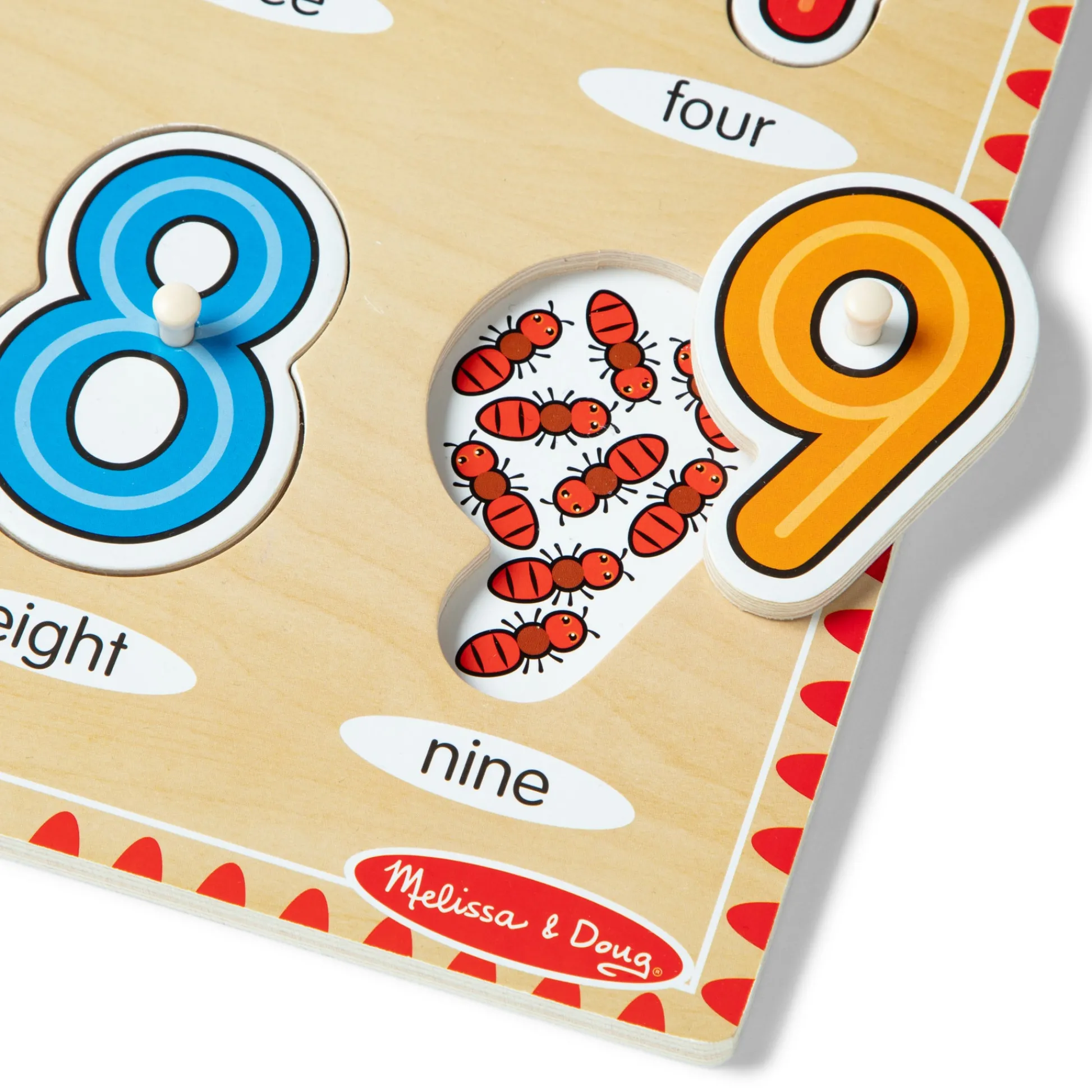 Educators Resource Melissa & Doug See-Inside Numbers Wooden Peg Puzzle - 10 pc* Preschool Education Toys & Activities|Puzzles