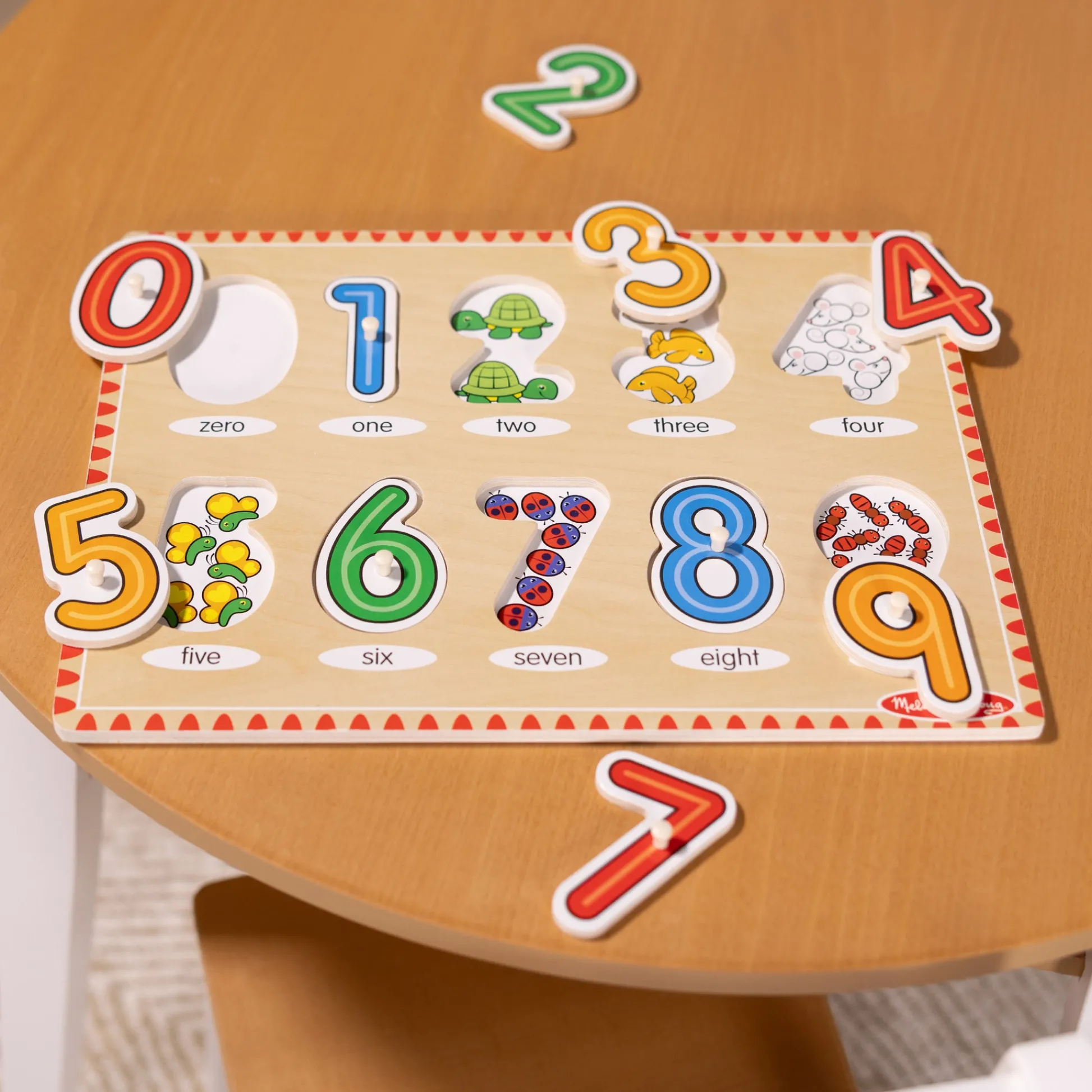 Educators Resource Melissa & Doug See-Inside Numbers Wooden Peg Puzzle - 10 pc* Preschool Education Toys & Activities|Puzzles