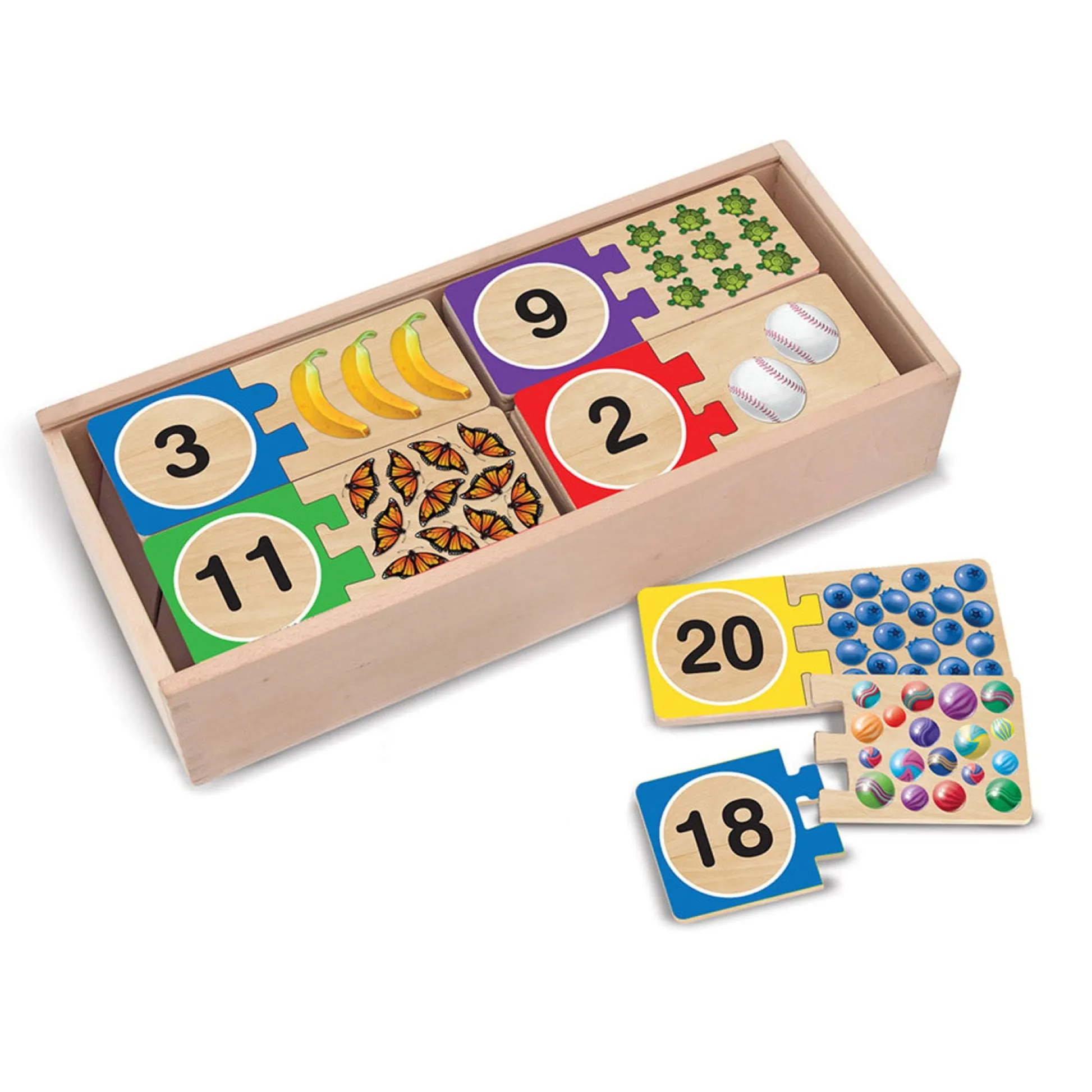 Educators Resource Melissa & Doug Self-Correcting Wooden Number Puzzles - Engaging Counting Game* Puzzles|Preschool Education Toys & Activities