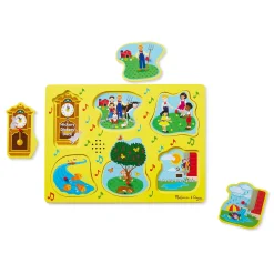 Educators Resource Melissa & Doug Sing-Along Nursery Rhymes - Yellow Sound Puzzle* Puzzles|Preschool Education Toys & Activities