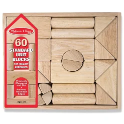Educators Resource Melissa & Doug Standard Unit Blocks - 60 Piece Hardwood Building Block Set* Wood & Jumbo Blocks