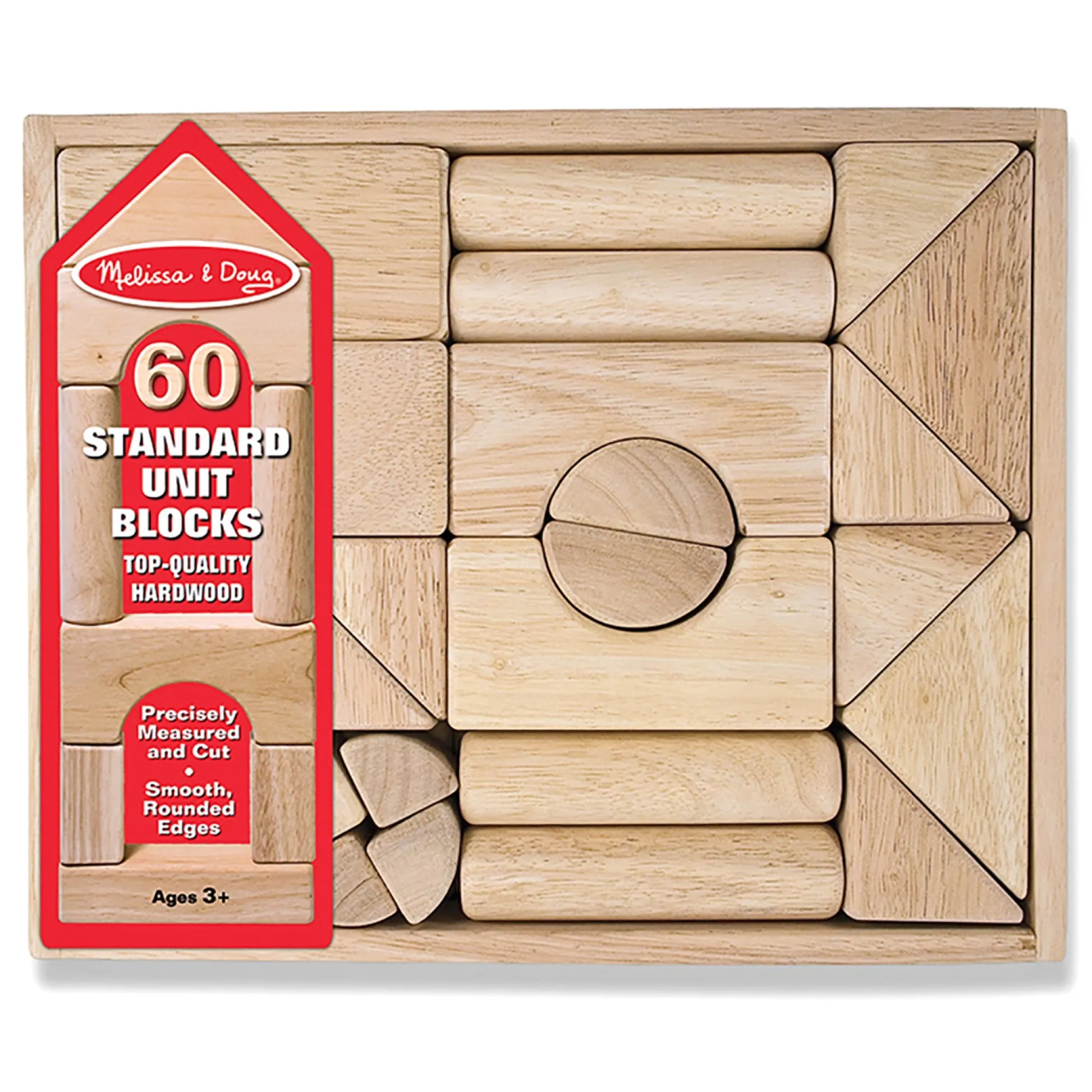 Educators Resource Melissa & Doug Standard Unit Blocks - 60 Piece Hardwood Building Block Set* Wood & Jumbo Blocks