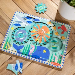 Educators Resource Melissa & Doug Underwater Adventure Wooden Gear Puzzle - Ocean Theme* Puzzles