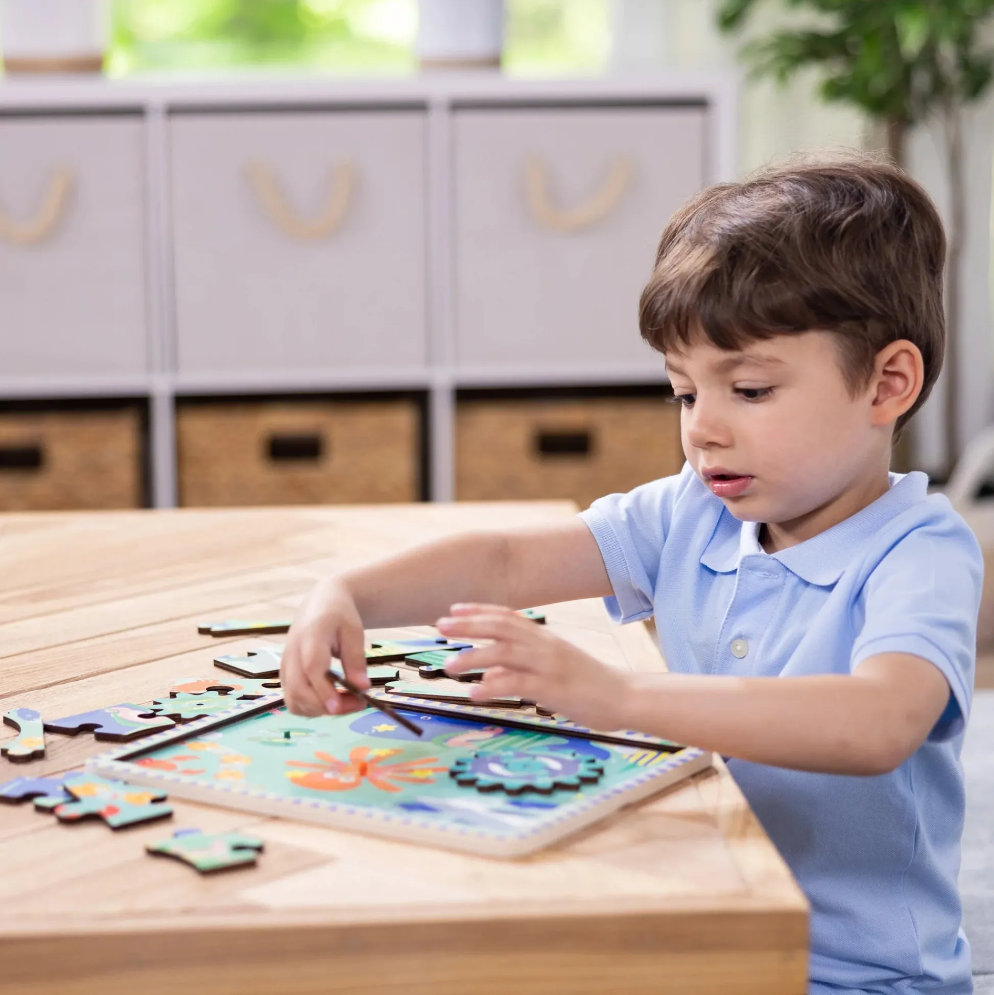 Educators Resource Melissa & Doug Underwater Adventure Wooden Gear Puzzle - Ocean Theme* Puzzles