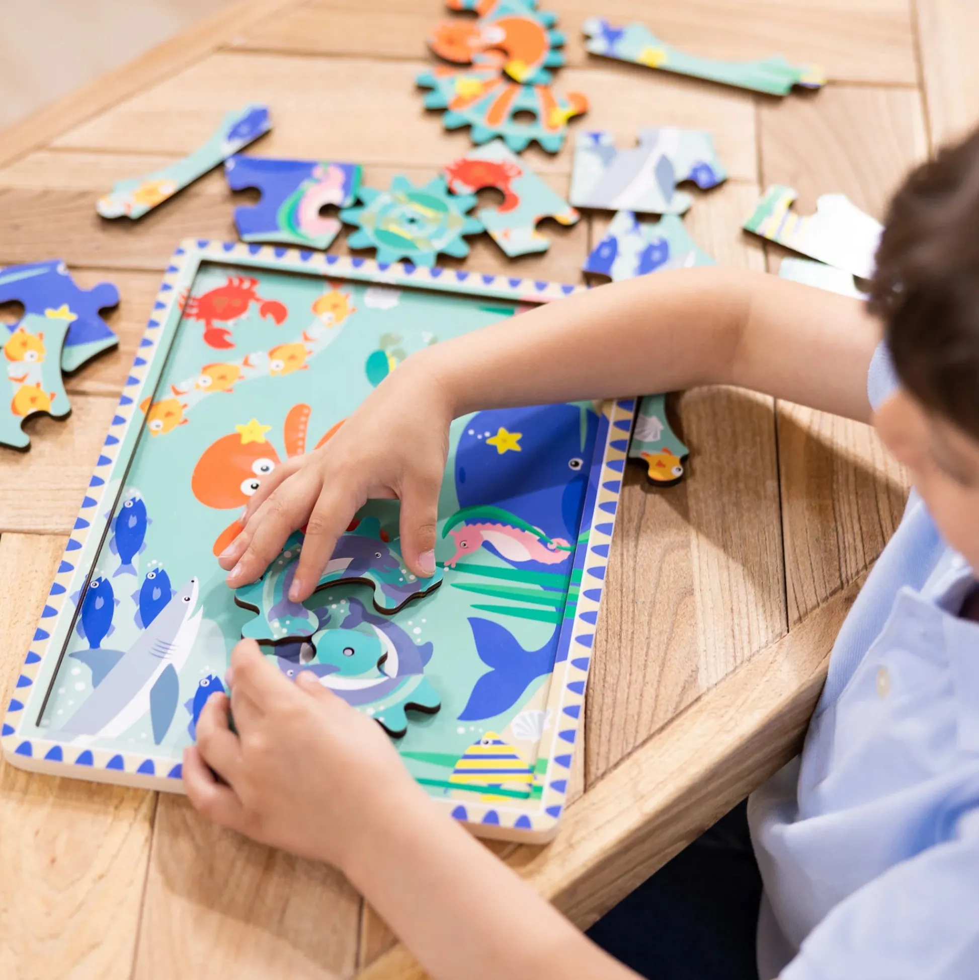 Educators Resource Melissa & Doug Underwater Adventure Wooden Gear Puzzle - Ocean Theme* Puzzles