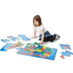 Educators Resource Melissa & Doug U.S. Map Floor Puzzle - 51 Pieces, 2 Pack* Puzzles
