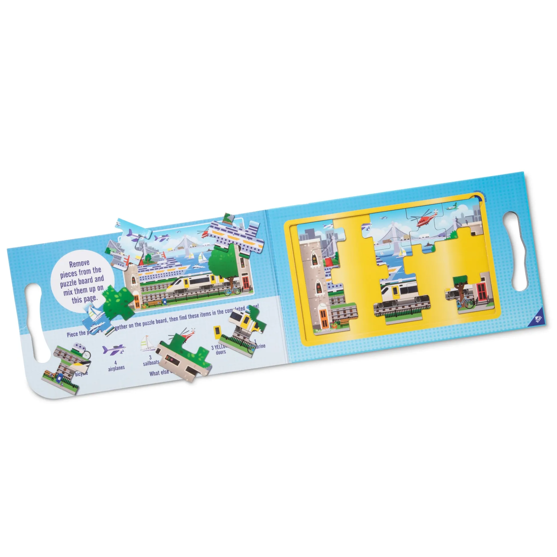 Educators Resource Melissa & Doug Vehicles Magnetic 2 Pack Jigsaw Puzzles - 15 pc* Puzzles