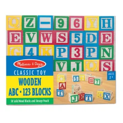Educators Resource Melissa & Doug Wooden ABC/123 Block Set - 50 Piece Educational Toy* Preschool Education Toys & Activities|Preschool Building Sets & Blocks
