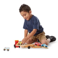 Educators Resource Melissa & Doug Wooden Emergency Vehicle Carrier Set* Playsets & Vehicles