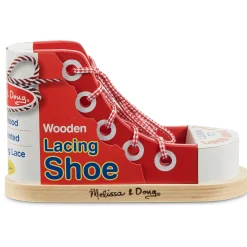 Educators Resource Melissa & Doug Wooden Lacing High-Top Sneaker - Educational Toy* Preschool Education Toys & Activities