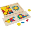 Educators Resource Melissa & Doug Wooden Pattern Blocks & Boards - Creative Colorful Educational Toy* Wood & Jumbo Blocks