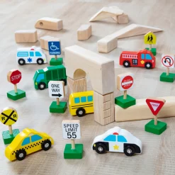 Educators Resource Melissa & Doug Wooden Traffic Adventure Play Set - 15 Pieces* Preschool Vehicles|Preschool Education Toys & Activities