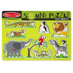 Educators Resource Melissa & Doug Zoo Animals 8-Piece Wooden Sound Puzzle* Puzzles