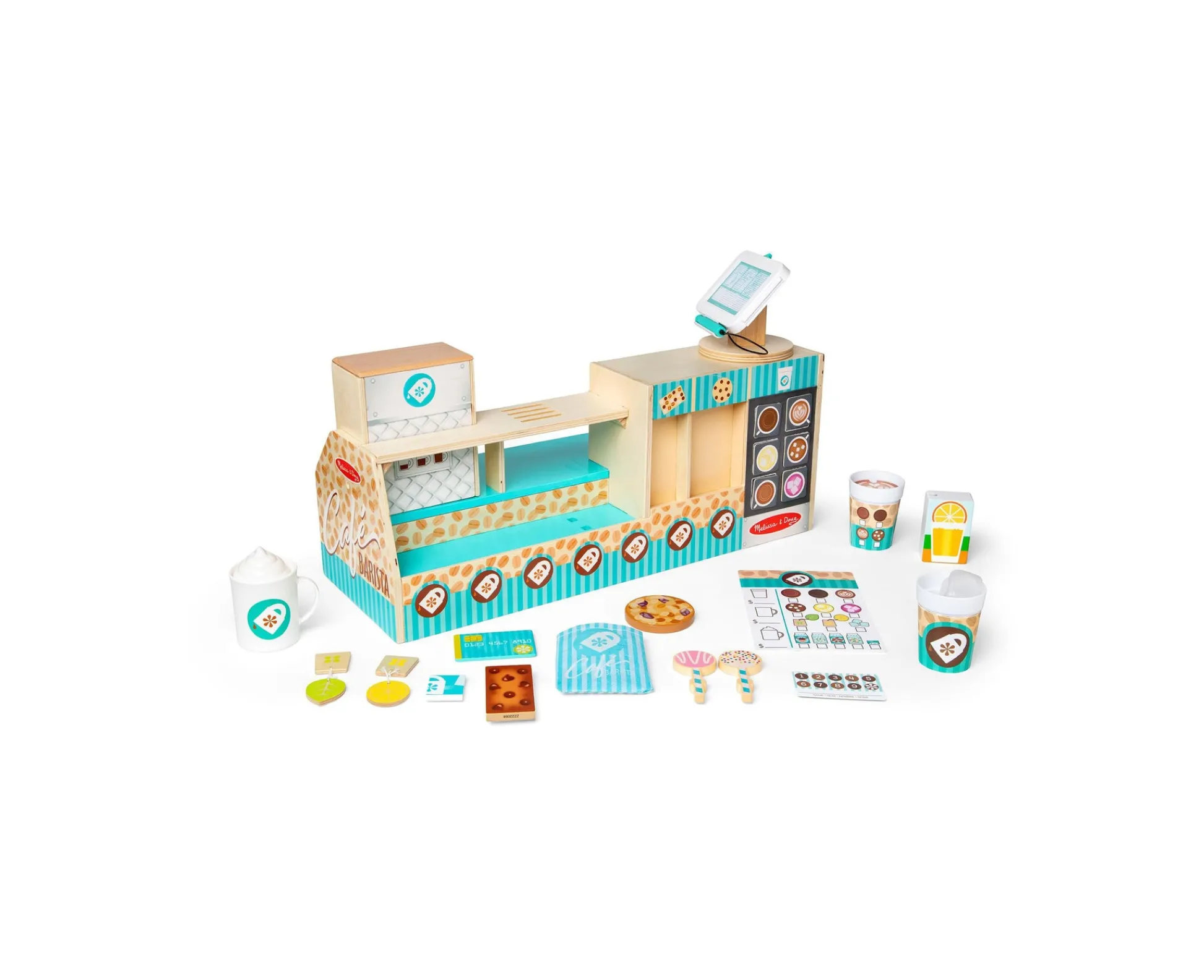 Macy's - Supplier Melissa and Doug 35-Piece Wooden Cafe Barista Coffee Shop Set* Kitchens & Play Food|Dress Up