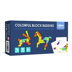 Flat River Group MiDeer 41-Piece Wooden Geometric Imagination Puzzle Set* Puzzles|Wood & Jumbo Blocks