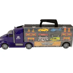 Flat River Group Mighty Motors Blue Heavy Hauler Truck Carry Case with Die-Cast Vehicles* Playsets & Racetracks