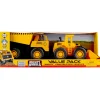 Flat River Group Mighty Wheels Construction Twin Pack - 7" Dump Truck & Front Loader* Farm & Construction Vehicles