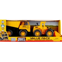 Flat River Group Mighty Wheels Construction Twin Pack - 7" Dump Truck & Front Loader* Farm & Construction Vehicles