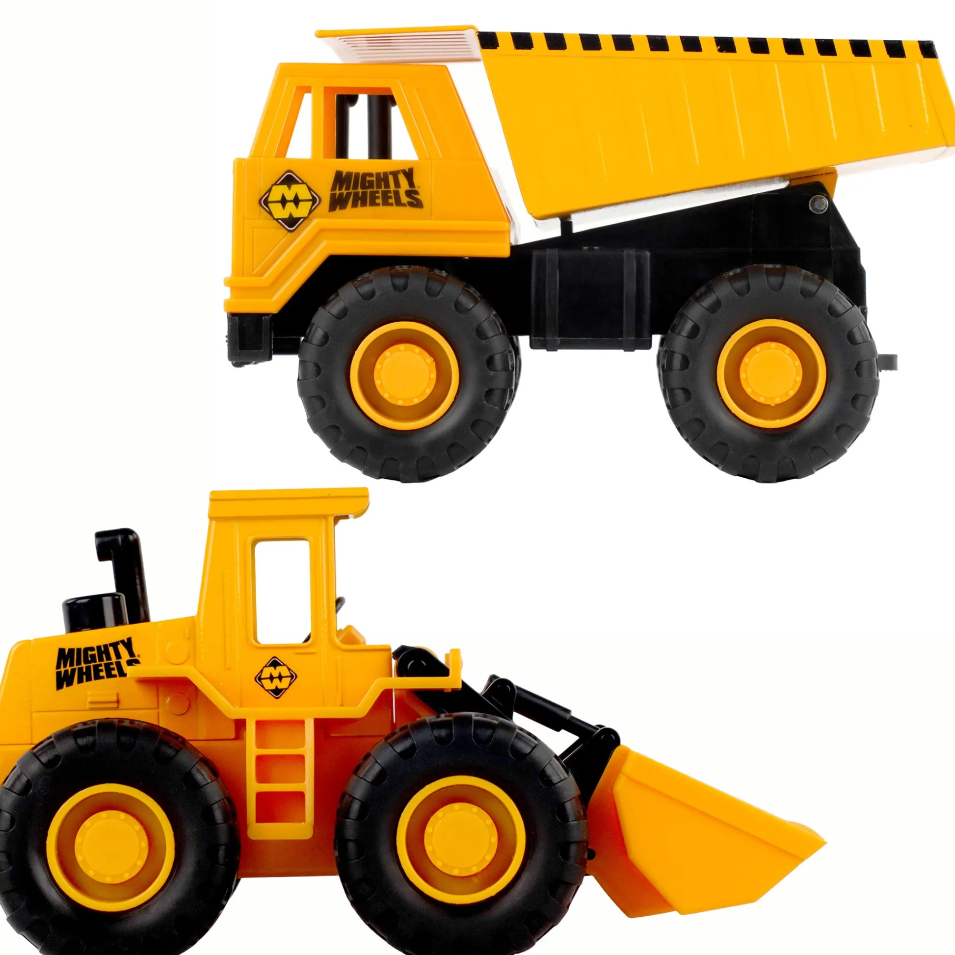Flat River Group Mighty Wheels Construction Twin Pack - 7" Dump Truck & Front Loader* Farm & Construction Vehicles