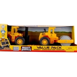 Flat River Group Mighty Wheels Construction Duo Set - 7" Roller & Forklift Play Vehicles* Farm & Construction Vehicles