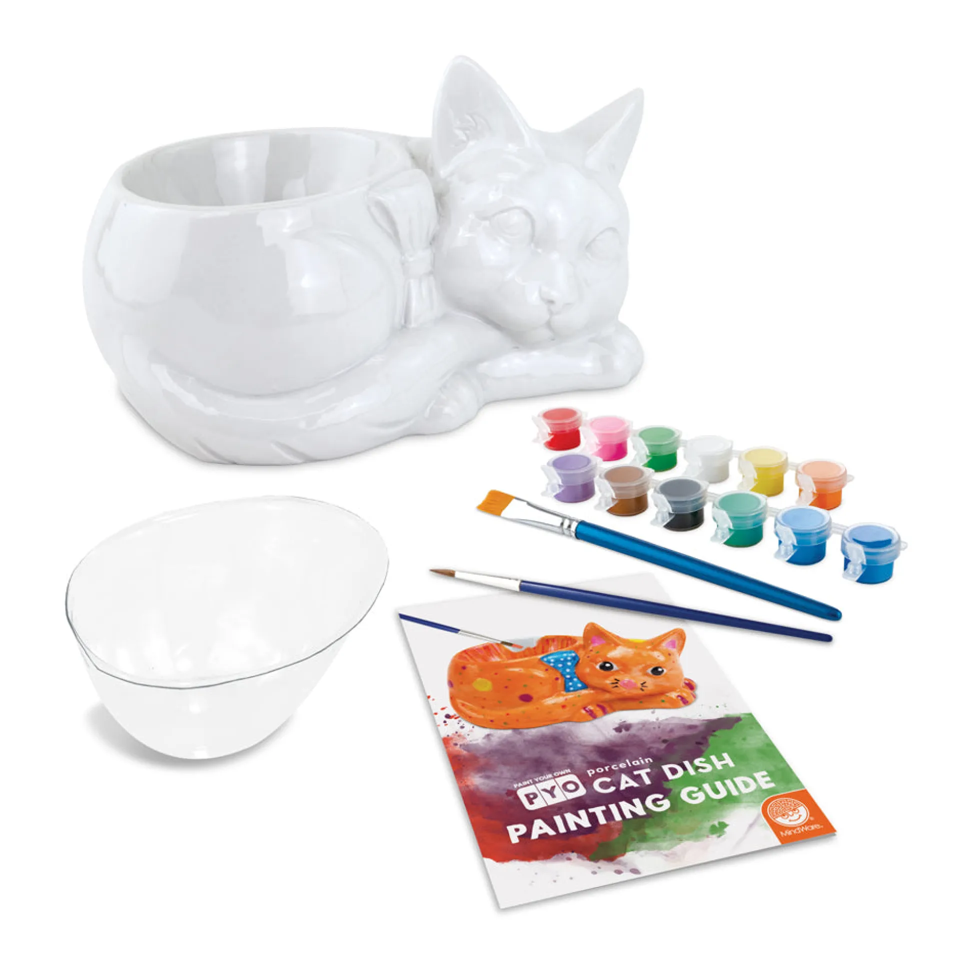 AreYouGame MindWare Creative Arts Paint Your Own Porcelain Cat Dish Kit* Drawing, Color & Painting