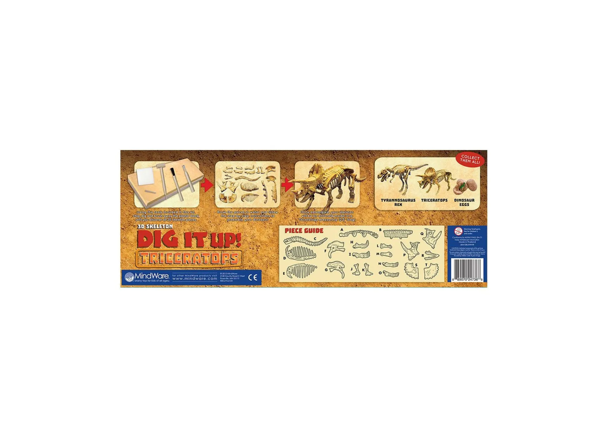 AreYouGame MindWare Dig It Up! Triceratops Dinosaur Model Excavation Kit* Science & Discovery