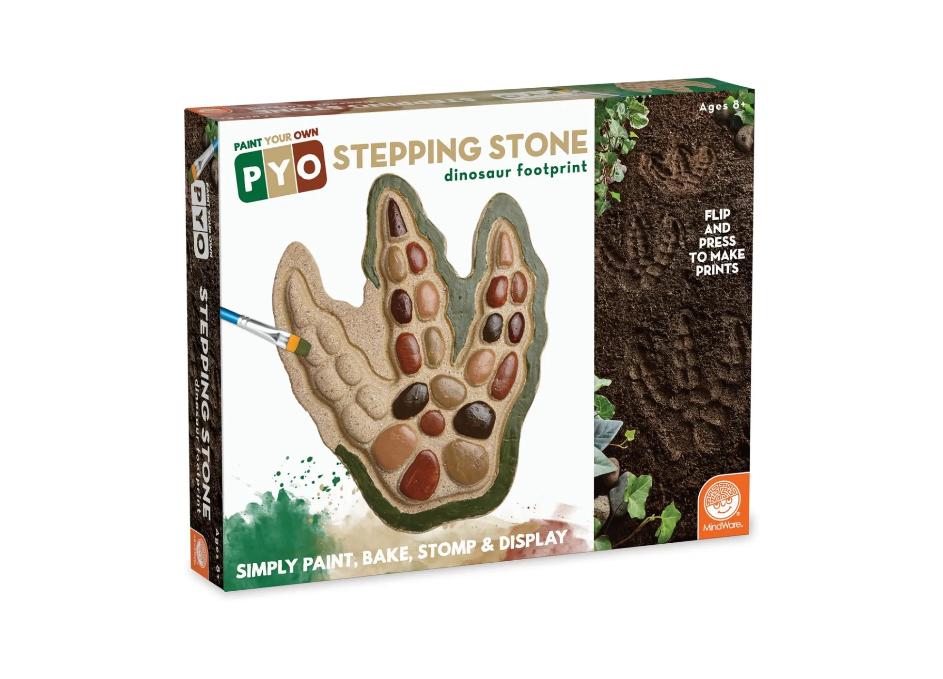 AreYouGame MindWare Dinosaur Footprint Paint-Your-Own Stepping Stone Kit* Crafts & Activities