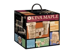 AreYouGame MindWare KEVA Maple 400-Piece Premium Plank Set with Guidebook and Canvas Tote* Wood & Jumbo Blocks