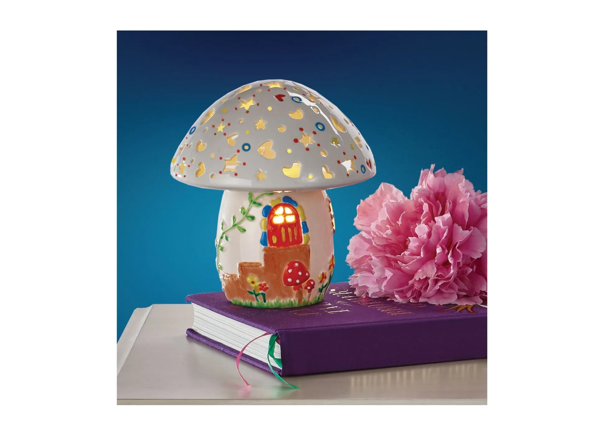 AreYouGame MindWare Paint Your Own Porcelain Fairy House Light Kit* Crafts & Activities