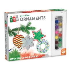 AreYouGame MindWare Paint Your Own Porcelain Christmas Ornaments Craft Kit* Drawing, Color & Painting