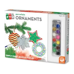 AreYouGame MindWare Paint Your Own Porcelain Christmas Ornaments Craft Kit* Drawing, Color & Painting