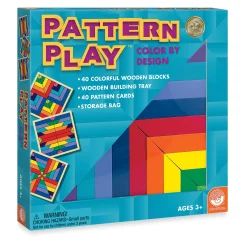 Educators Resource MindWare Pattern Play Colorful Wooden Block Set - 40 Pieces* Wood & Jumbo Blocks