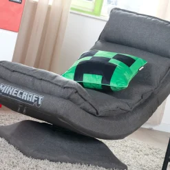 Flat River Group Minecraft Creeper Decorative Throw Pillow - Vibrant Green, 14.96