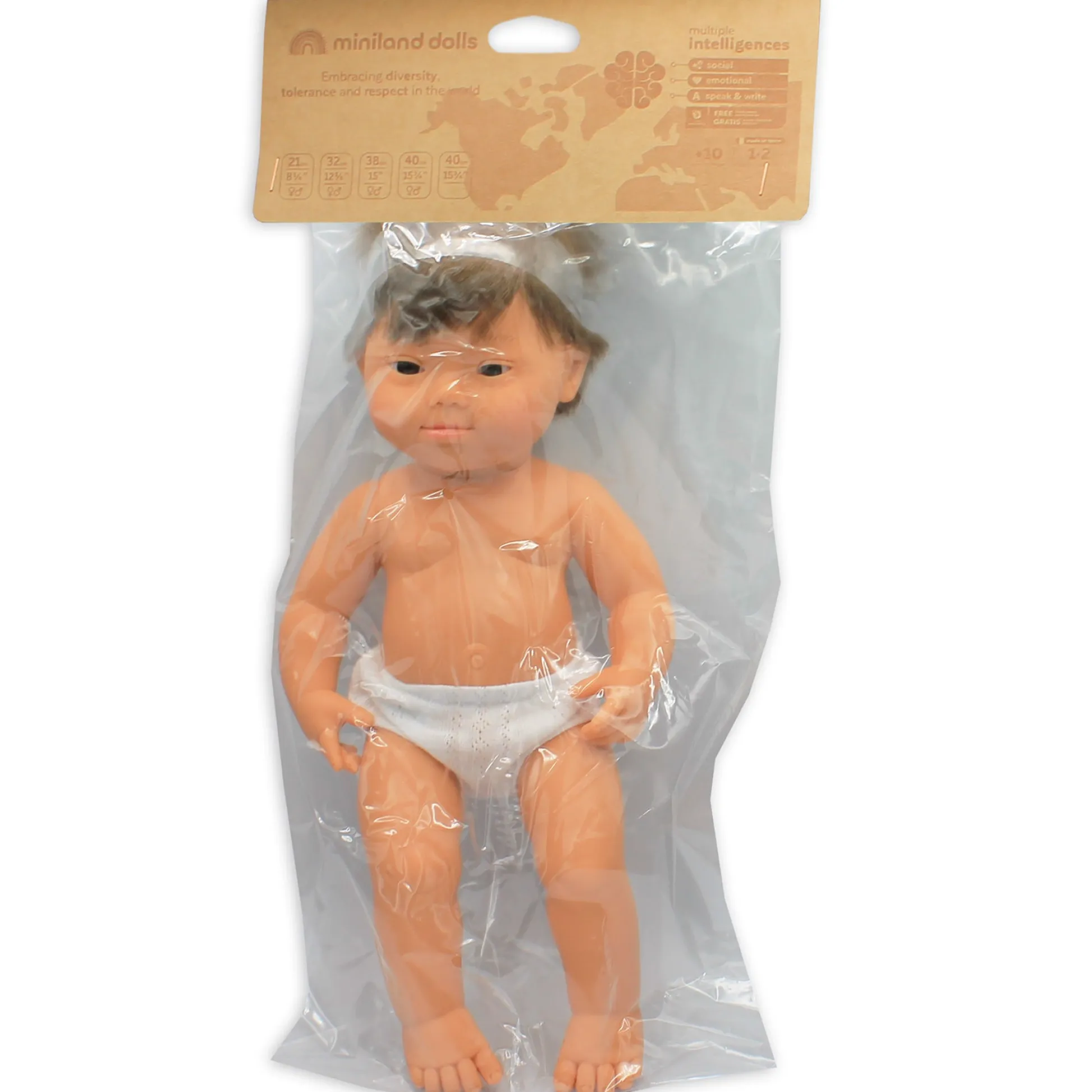 Educators Resource Miniland 15" Anatomically Correct Baby Doll - Vanilla Scented* Baby Dolls|Stuffed Animals & Plush Toys