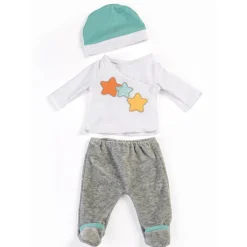 Educators Resource Miniland 15" Doll Gray Pajama Set with Cap, Gender Neutral* Stuffed Animals & Plush Toys