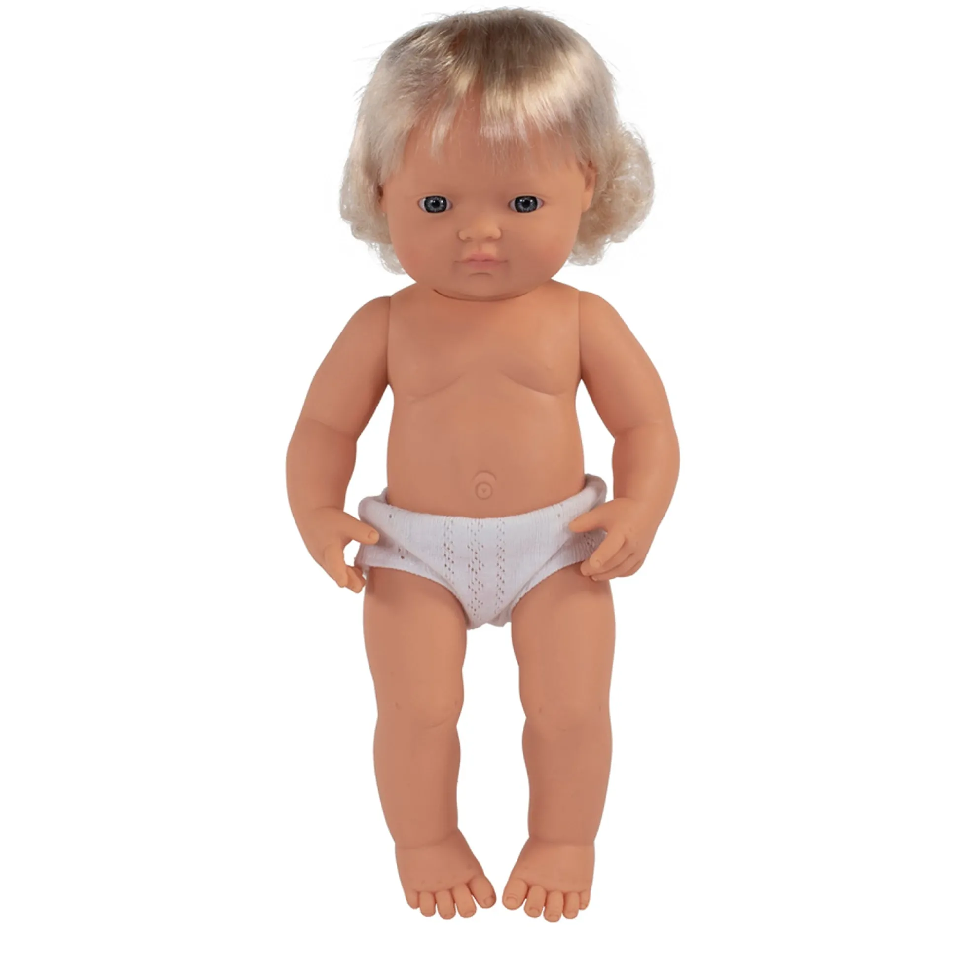 Educators Resource Miniland 15 inch Baby Doll - Blonde Hair, Blue Eyes* Baby Dolls|Stuffed Animals & Plush Toys