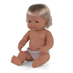 Educators Resource Miniland 15 inch Baby Doll - Blonde Hair, Blue Eyes* Baby Dolls|Stuffed Animals & Plush Toys