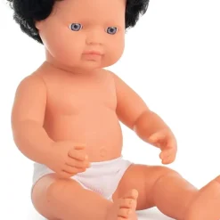 Educators Resource Miniland 15 inch Curly Haired Baby Doll with Underwear* Social & Emotional Skills|Baby Dolls