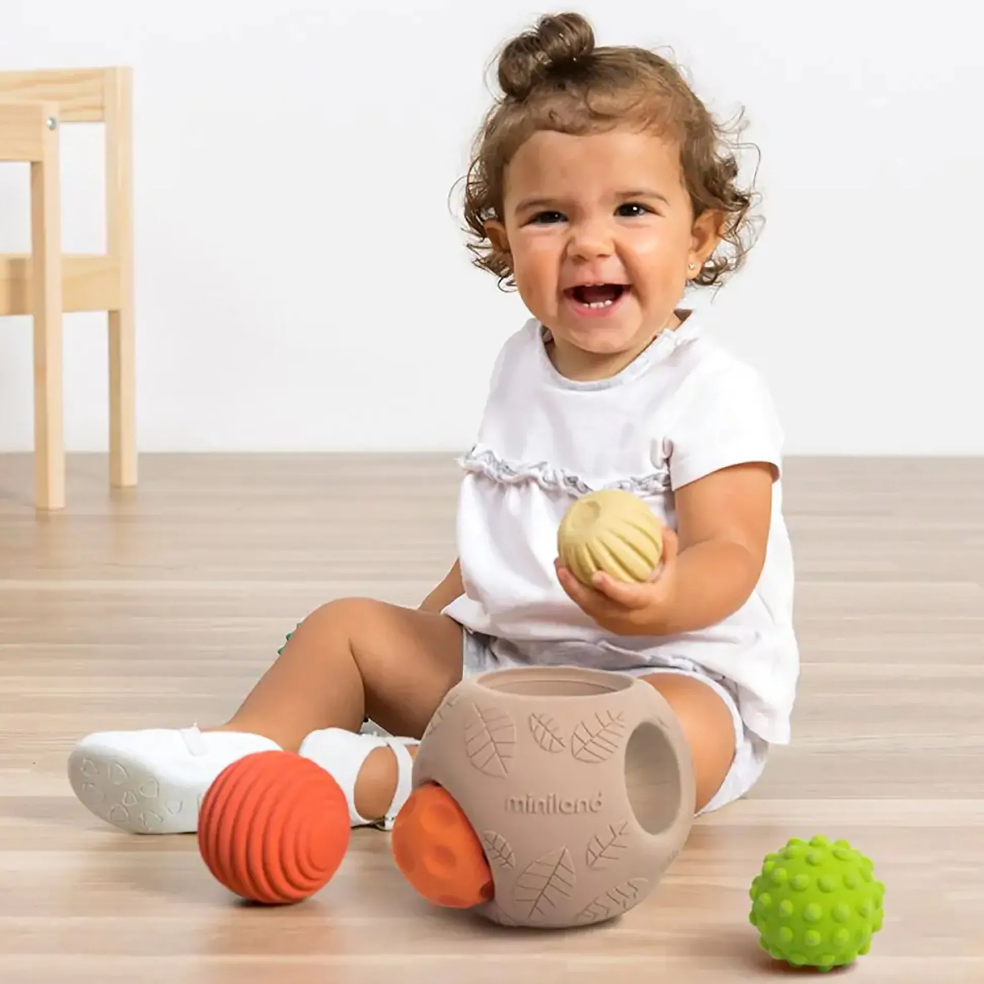Educators Resource Miniland ECO Big Sensory Ball Set - 5 Textured Pieces for Tactile Stimulation* Developmental Toys