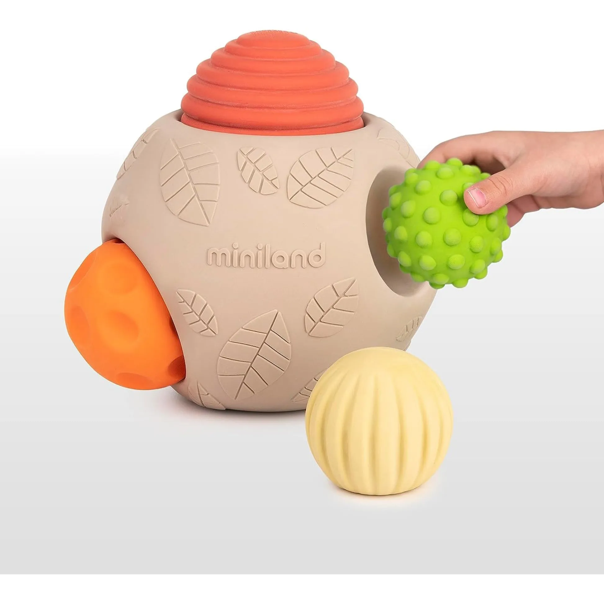 Educators Resource Miniland ECO Big Sensory Ball Set - 5 Textured Pieces for Tactile Stimulation* Developmental Toys