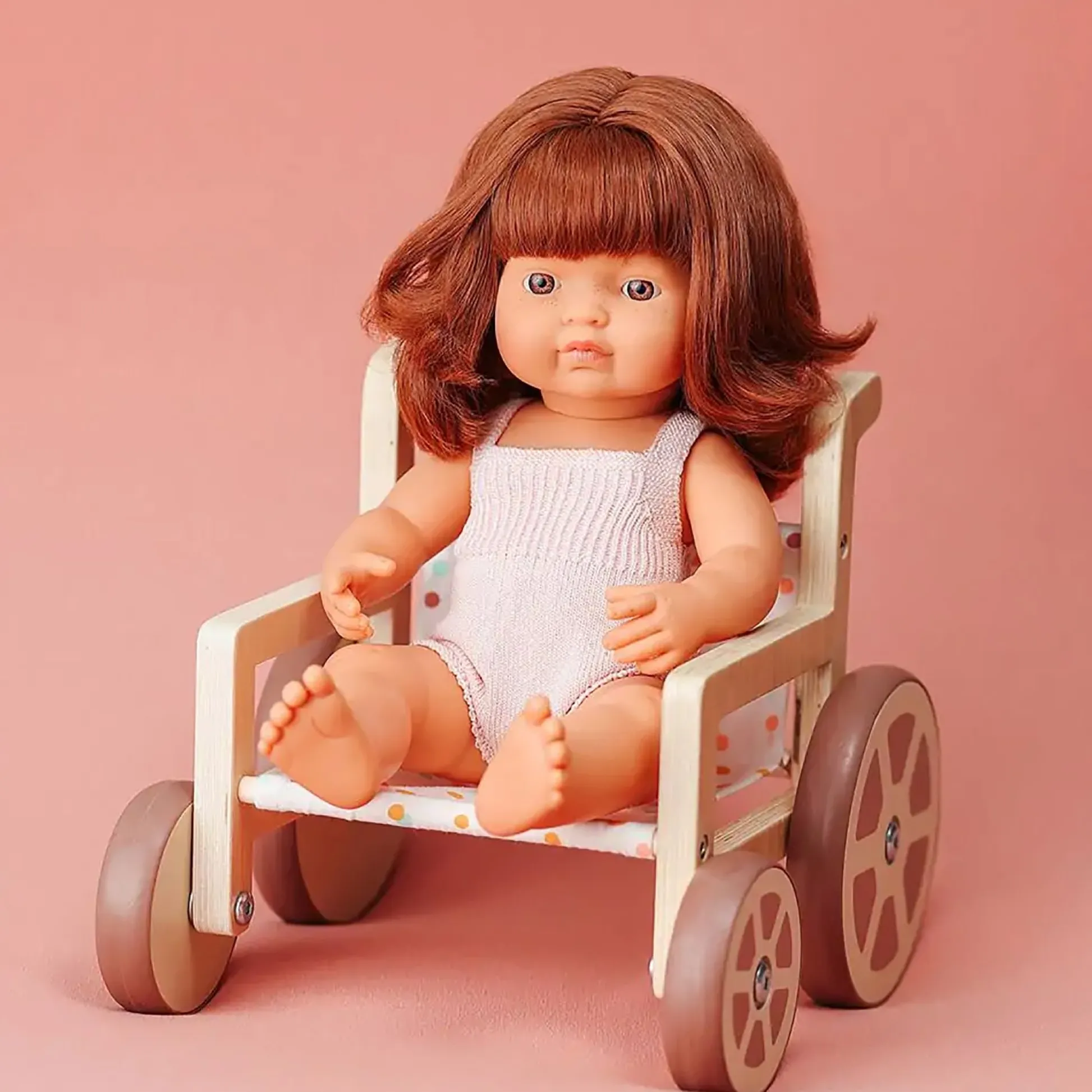 Educators Resource Miniland Eco-Friendly Wooden Wheelchair Doll Accessory* Stuffed Animals & Plush Toys|Social & Emotional Skills