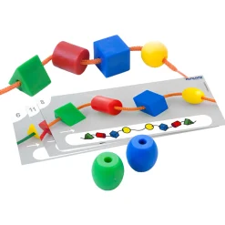 Educators Resource Miniland Educational Activity Shapes - Giant Beads and Laces Set - Learning Toy* Preschool Education Toys & Activities