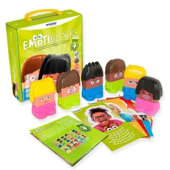 Educators Resource Miniland Educational Emotiblocks - Interchangeable Emotion Blocks - 18 Pieces* Preschool Education Toys & Activities|Social & Emotional Skills
