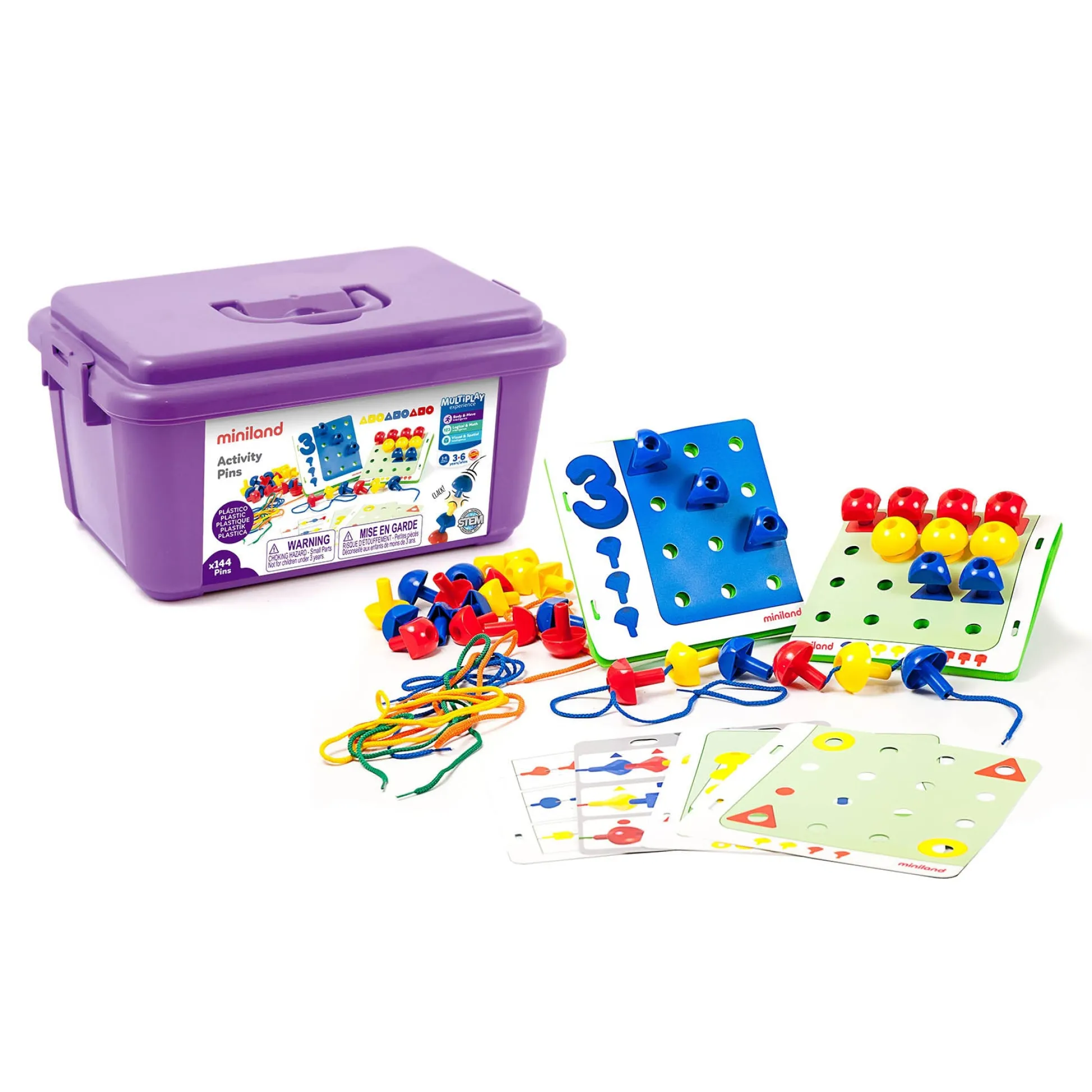 Educators Resource Miniland Educational Peg Activity Stacking Set - Basic Math Skills Enhancer* Preschool Education Toys & Activities