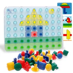 Educators Resource Miniland Educational Super Pegs Set - Large Pegs for Easy Handling - 69 Pieces* Preschool Education Toys & Activities