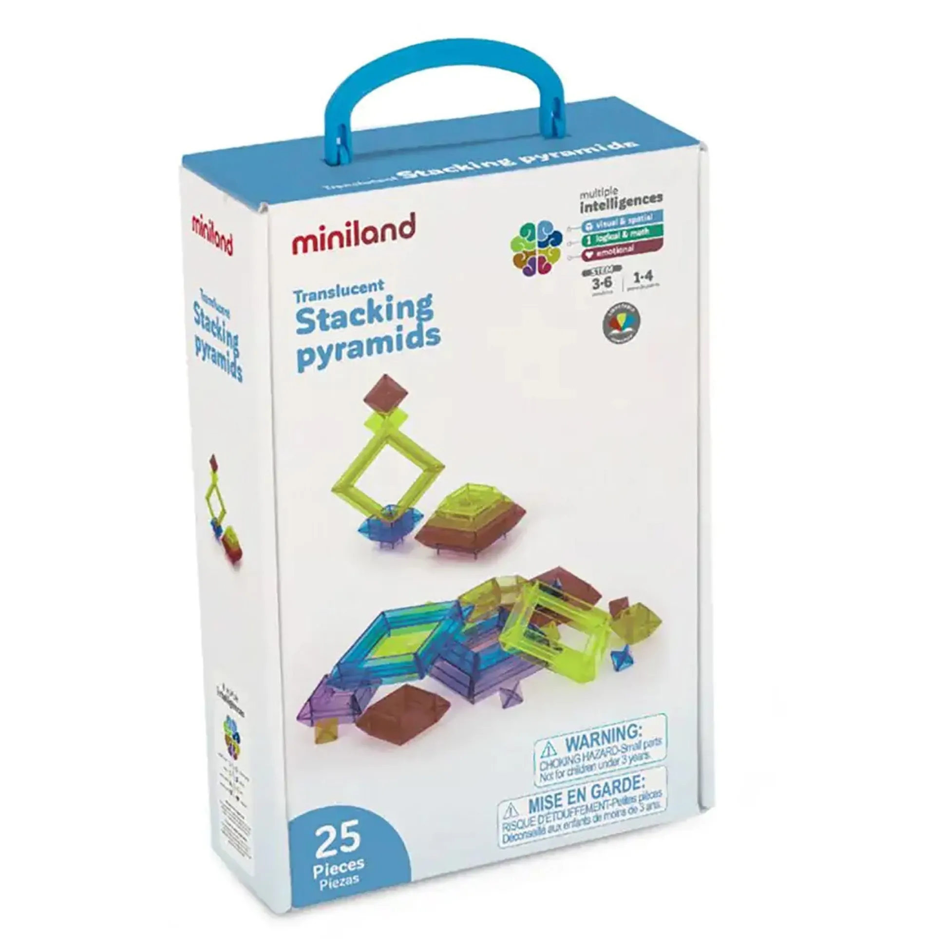 Educators Resource Miniland Educational Translucent Stacking Pyramids - STEM Learning Toy* Preschool Education Toys & Activities