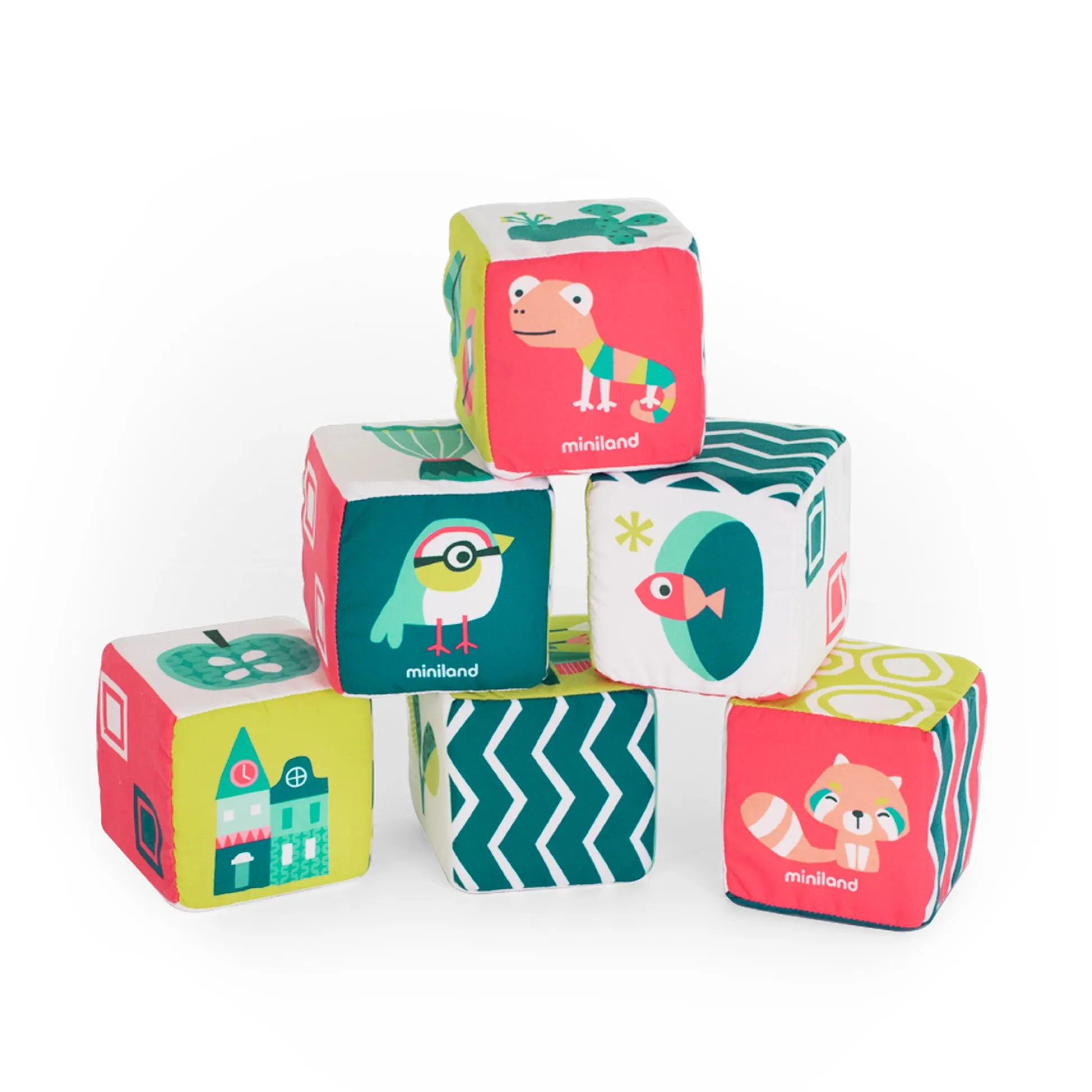 Educators Resource Miniland Feel to Learn - Soft Rattle Cubes Set* Rattlers & Teethers