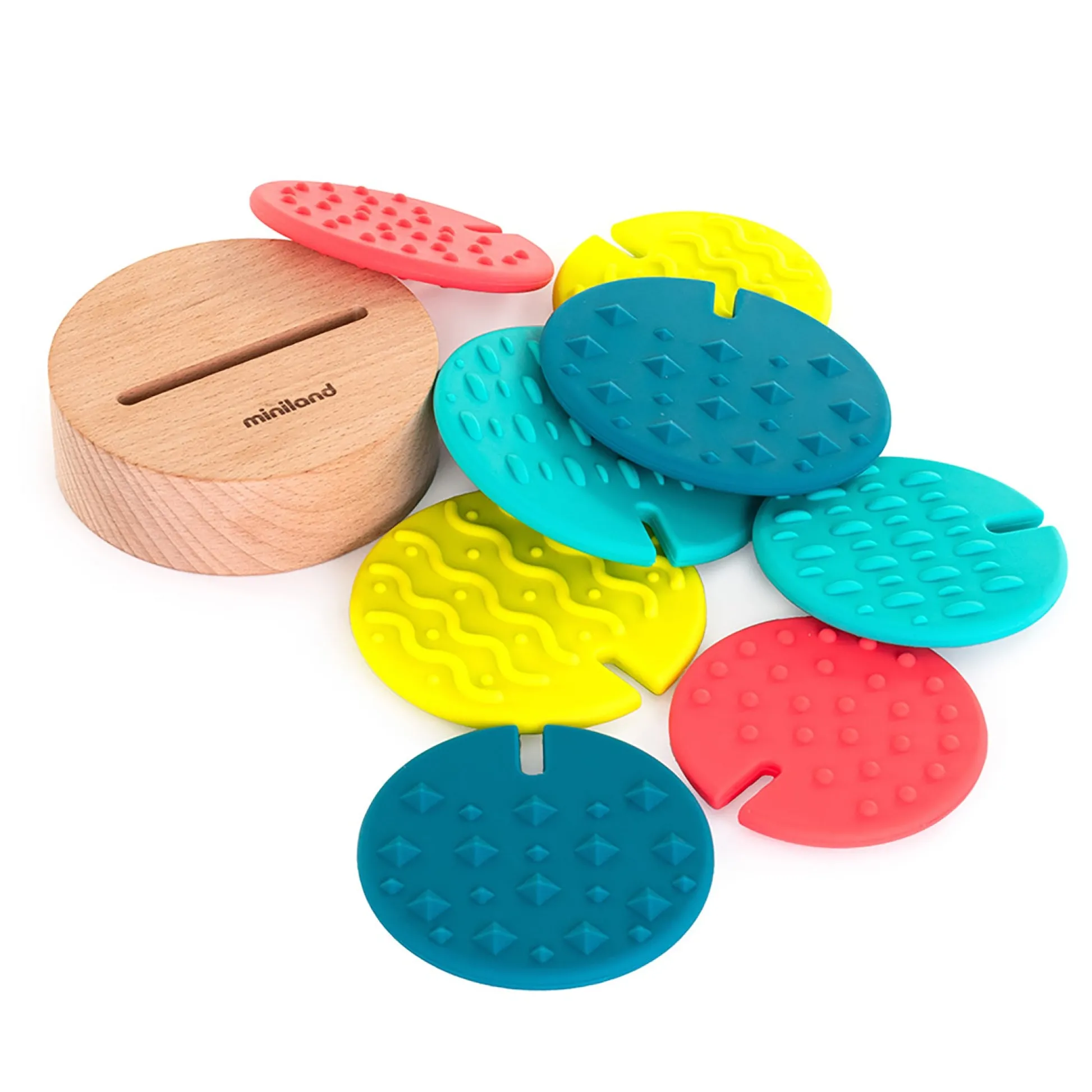 Educators Resource Miniland Feel to Learn Sensory Cactus – Multi-Texture Silicone Teether and Stacking Toy* Blocks, Sorting & Stacking Toys