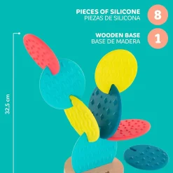 Educators Resource Miniland Feel to Learn Sensory Cactus – Multi-Texture Silicone Teether and Stacking Toy* Blocks, Sorting & Stacking Toys